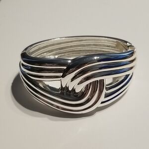 Women's Bracelet, High Polished Bangle Twisted Knot